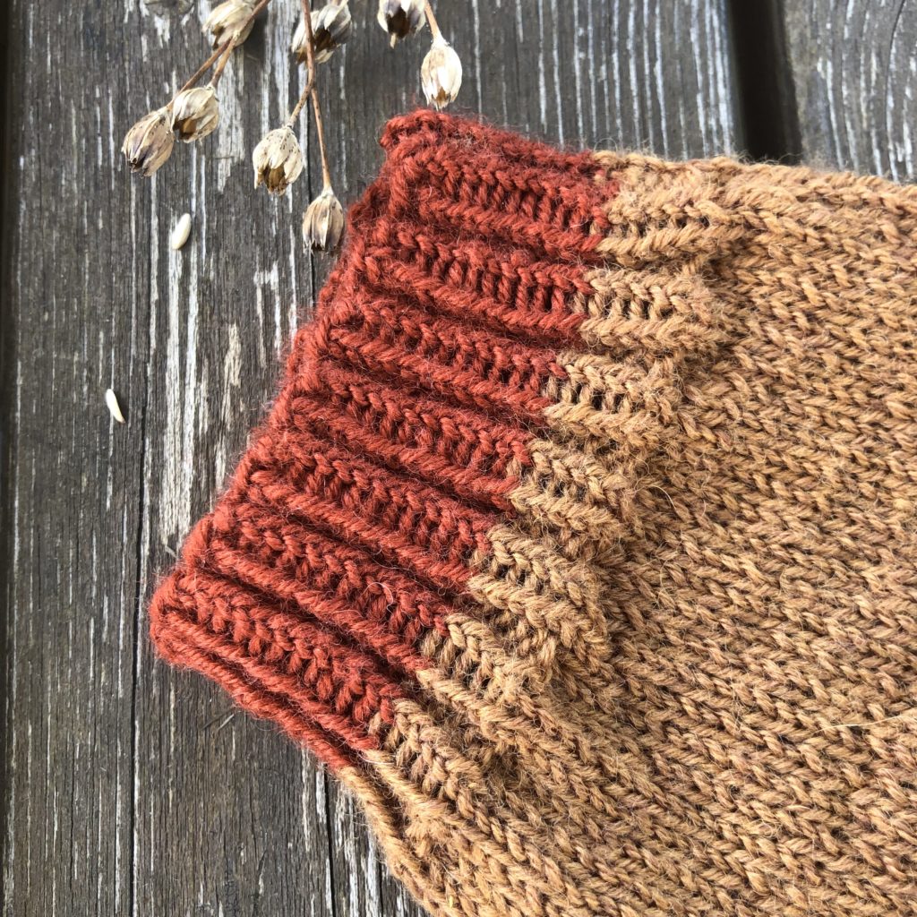 Stricksocke mit Streifen, Ringelsocke