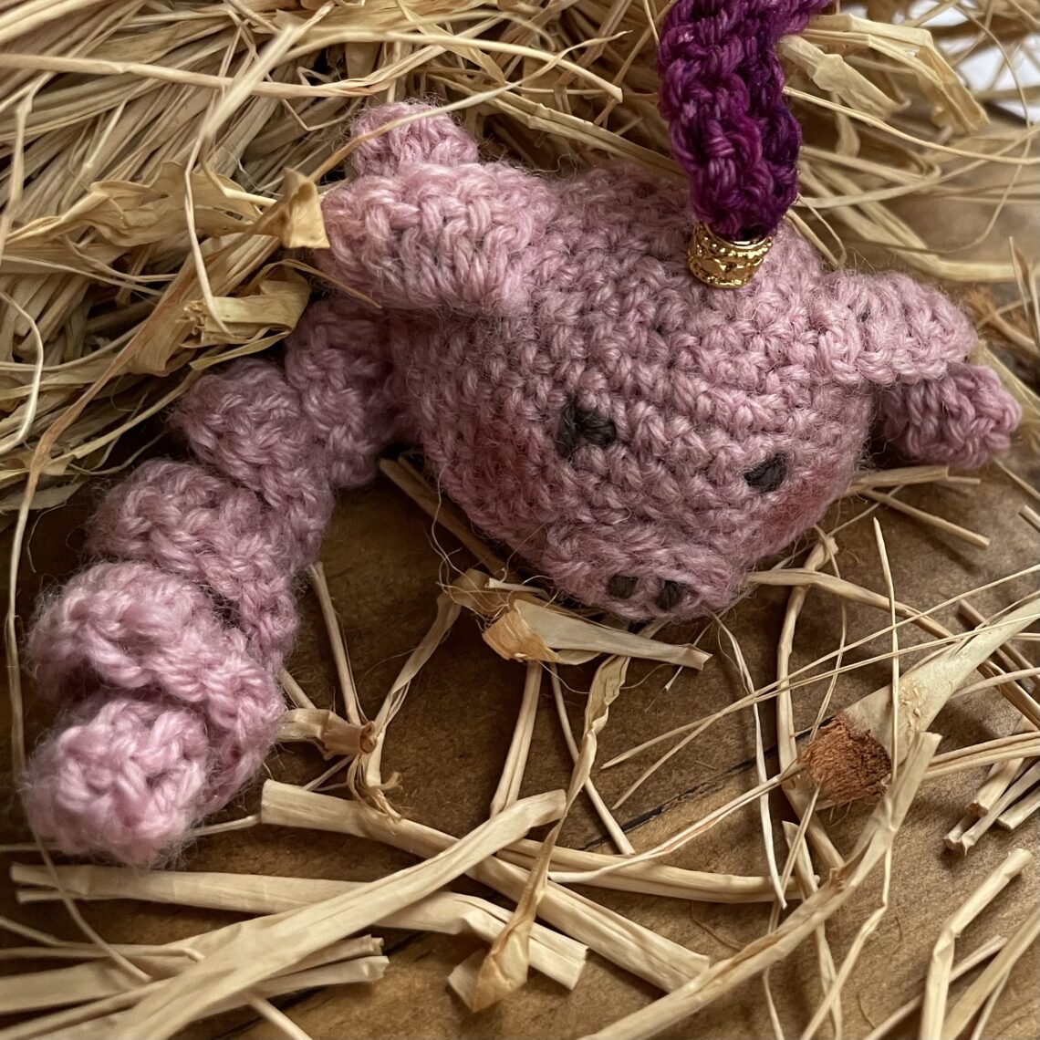 Sorgenwürmchen Glückswürmchen Glücksbringer Schwein